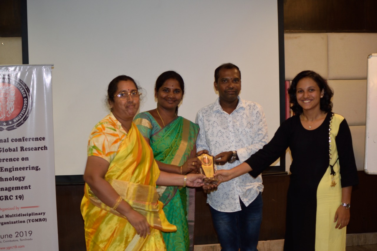 YGRC19 - Best Paper Award under Managemetn Track