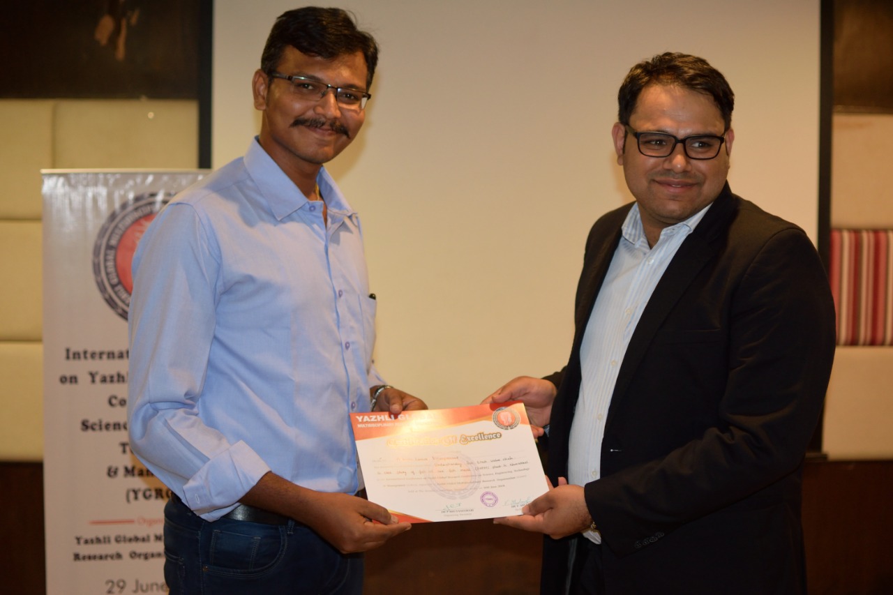 Yazhli Global Research Conference on Science, Engineering, Technology & Management (YGRC19) - Paper Presentation