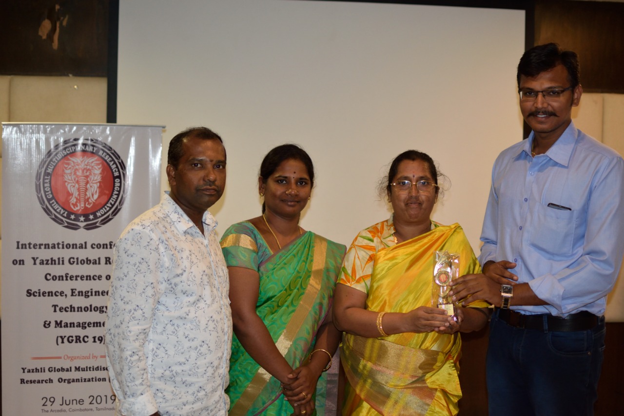 Dr Arulmozhi, Session Chair, YGRC19 Conference